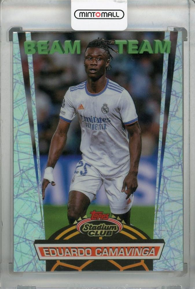 2021-22 Topps Stadium Club Chrome UEFA Champions League Eduardo Camavinga Real Madrid Beam Team card 1992
