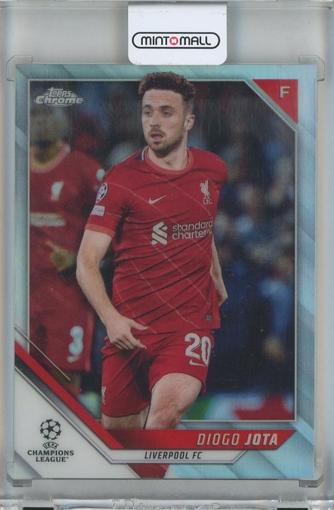 2021-22 Topps Chrome UEFA Champions League Diogo Jota trading card #180 from Liverpool FC