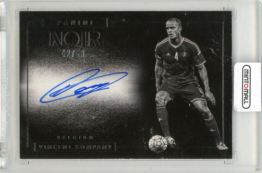 2016-17 Panini Noir Vincent Kompany autographed black and white trading card numbered 42 out of 50