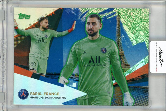 2021-22 Topps Team Set PARIS SAINT GERMAIN Gianluigi Donnarumma card numbered 03 of 99