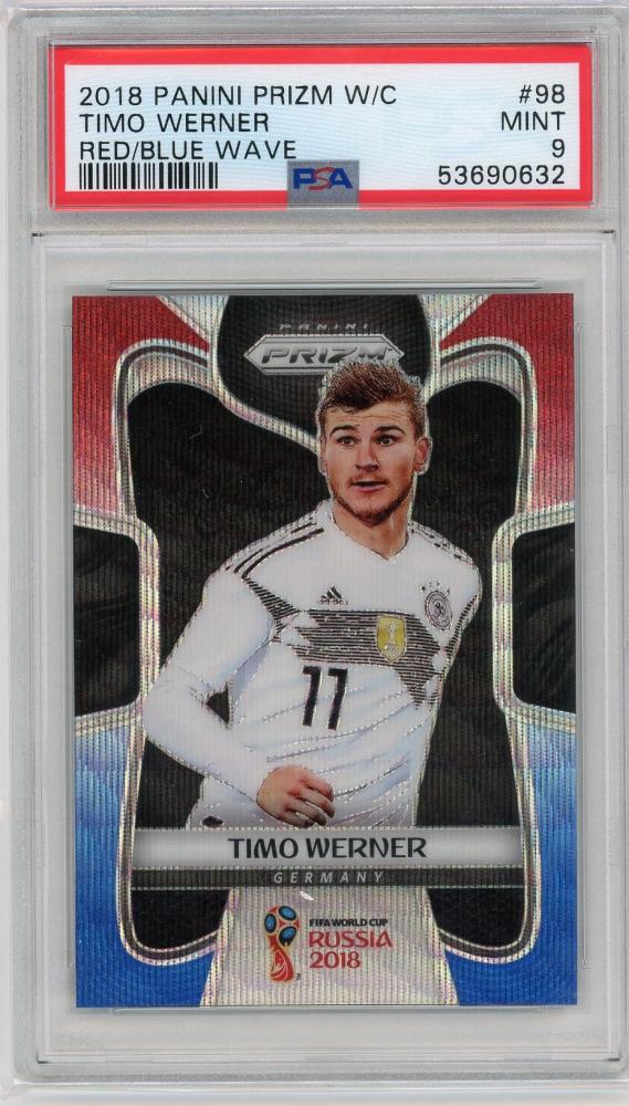 2018 PANINI Russia World Cup Prizm Timo Werner trading card #98 graded PSA9 from Germany