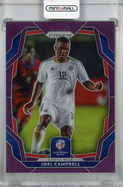 2024 Panini Prizm Copa America Joel Campbell Purple Prizms #180 card, numbered 20 of 49 with some scratches, featuring Costa Rica