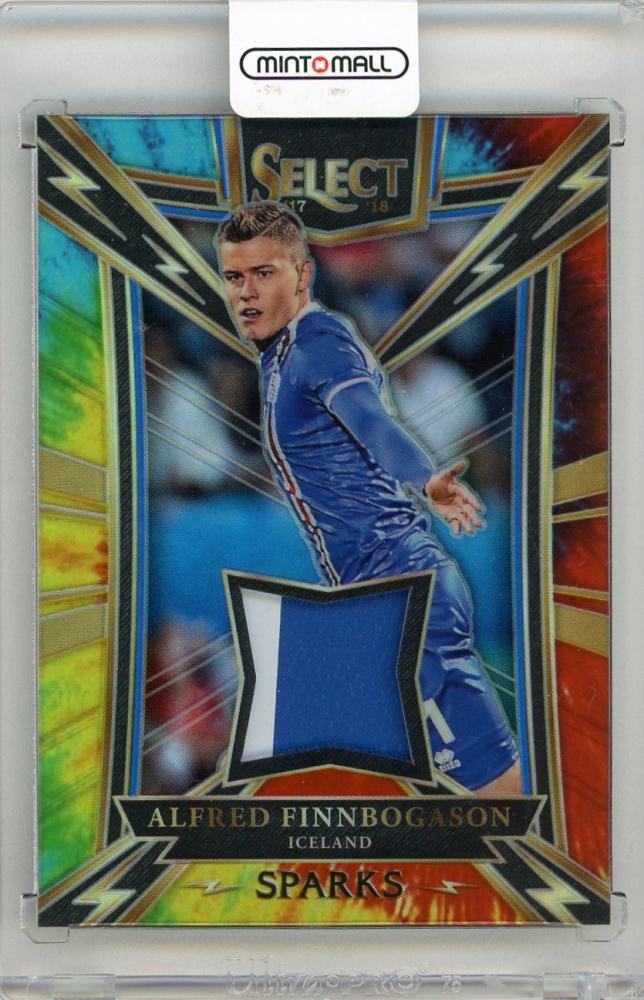 2017-18 PANINI Select Alfred Finnbogason Sparks Memorabilia Prizms Tie Dye collectible card from Iceland #3413/30