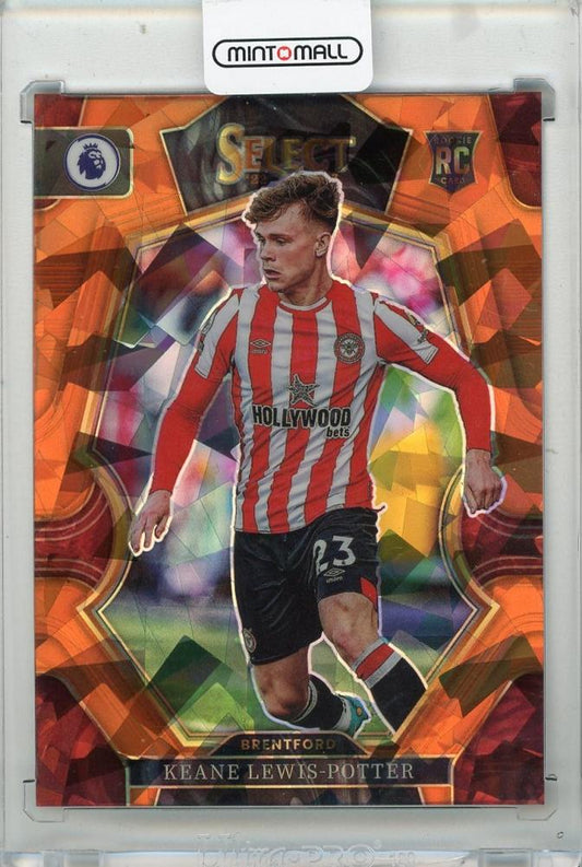 2022-23 PANINI Select English Premier League Keane Lewis-Potter Orange Ice trading card serial 193 of 25