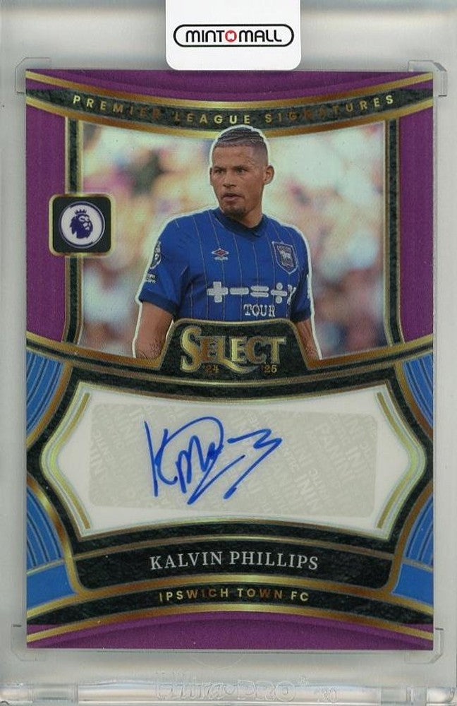 2024-25 Panini Select English Premier League Kalvin Phillips Signatures Purple Auto card #2417/49
