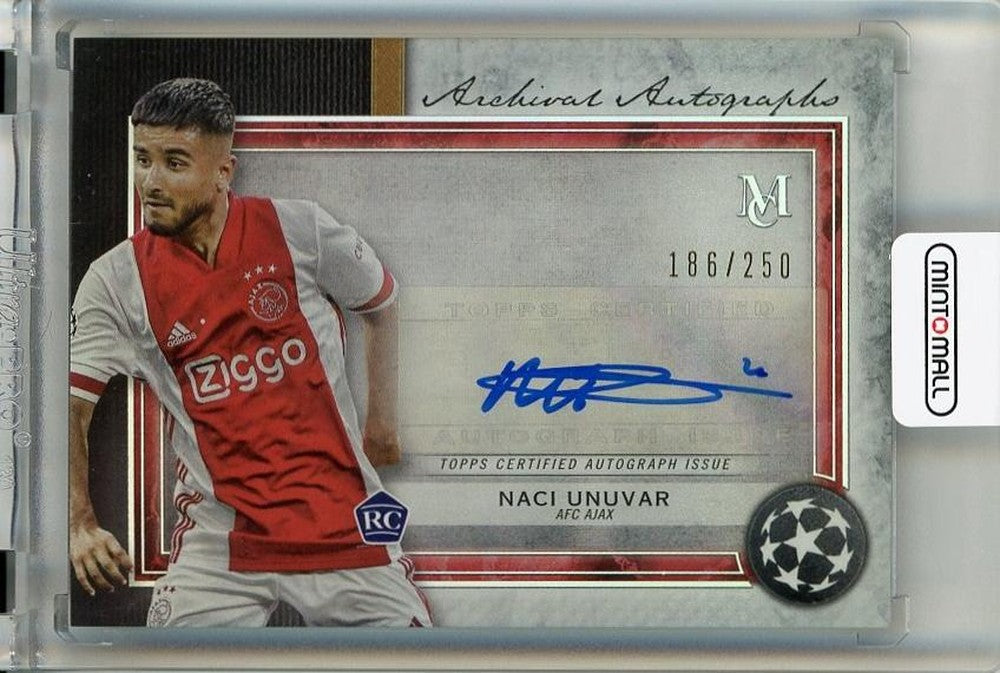 2020-21 Topps Museum Collection UEFA Champions League Naci Unuvar Archival Autographs card #AANU186/250