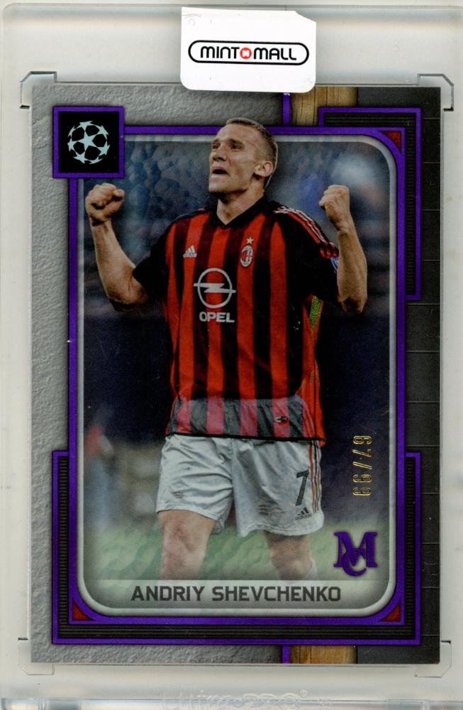 2023-24 Topps Museum Collection UCL Andriy Shevchenko card numbered 67 out of 99 in new condition