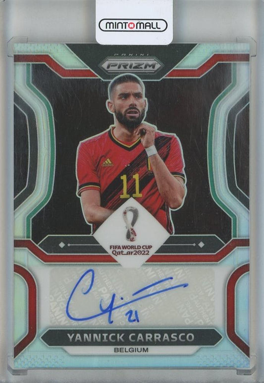 2022 Panini Prizm World Cup Soccer signed card of Yannick Carrasco serial #17038 out of 199 from Belgium