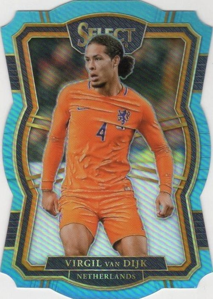 2017-18 Panini Select Virgil Van Dijk No.128 Prizm trading card numbered 151 of 249