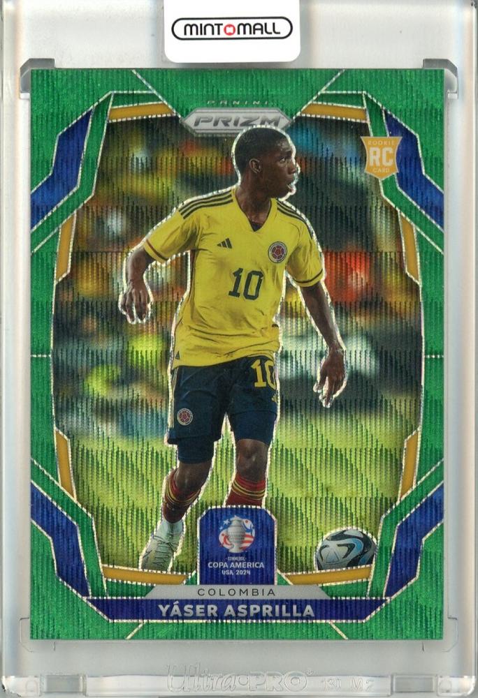 2024 Panini Prizm Copa America Yaser Asprilla #63 RC Green Wave Prism card from Colombia
