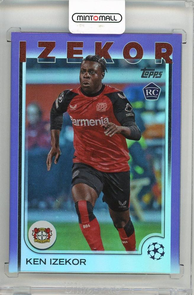 2024-25 TOPPS UEFA Club Competitions Ken Izekor Purple Foilboard card #7502/15 from Bayer 04 Leverkusen