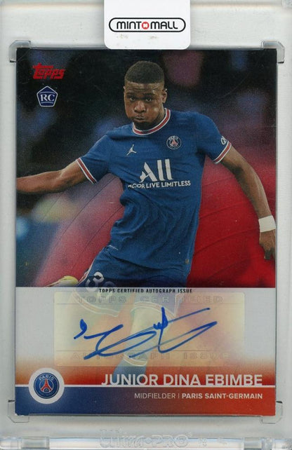 2021-22 TOPPS Paris Saint-Germain Junior Dina Ebimbe autograph Red Foil card #AJDE2/5