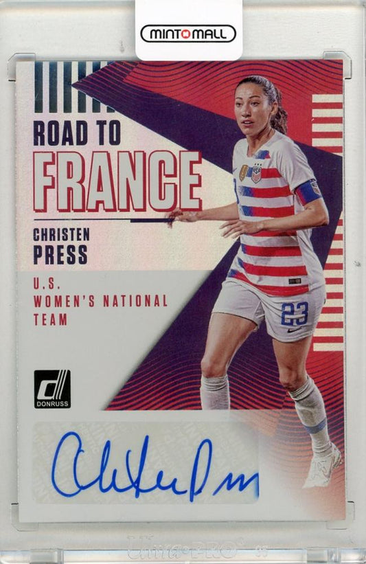 2018-19 PANINI Donruss Christen Press Road to France Autographs card number 7 USA with autograph