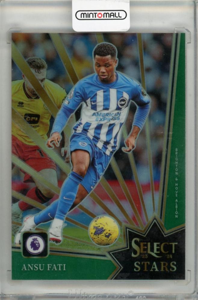 2023-24 PANINI SELECT Premier League Ansu Fati trading card serial number 3 of 5, Brighton
