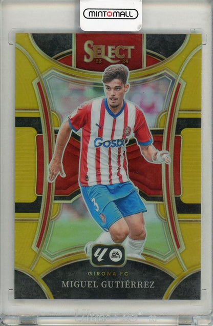 2023-24 PANINI SELECT LALIGA Miguel Gutierrez Gold Prizm 07 out of 10 trading card, Girona FC
