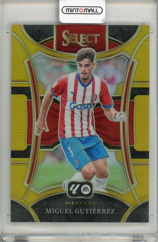 2023-24 PANINI SELECT LALIGA Miguel Gutierrez Gold Prizm 07 out of 10 trading card, Girona FC