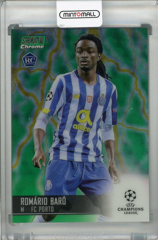 2020-21 Topps Stadium Club Chrome UEFA Champions League Romario Baro parallel trading card 56 of 75