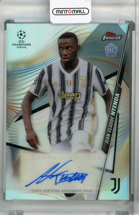 2020-21 Topps Finest UEFA Champions League autograph card featuring Juventus player Jean-Claude Ntenda