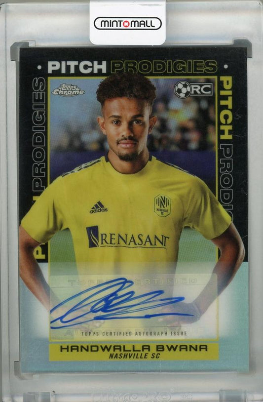 2021 Topps Chrome MLS Nashville SC Handwalla Bwana autograph Pitch Prodigies card