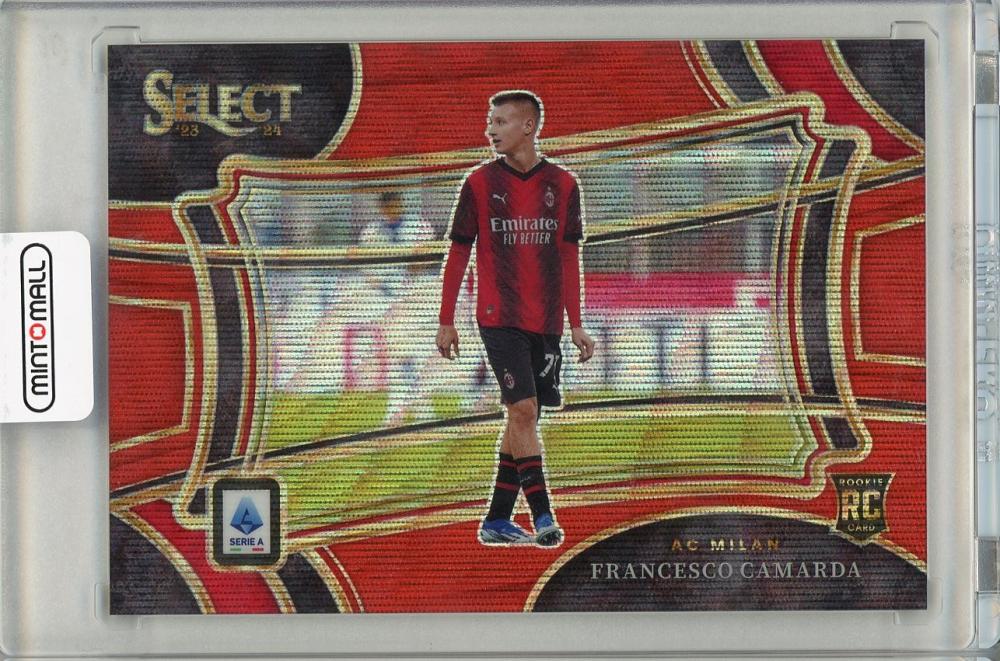 2023-2024 PANINI SELECT Francesco Camarda AC Milan card serial numbered 41 out of 49