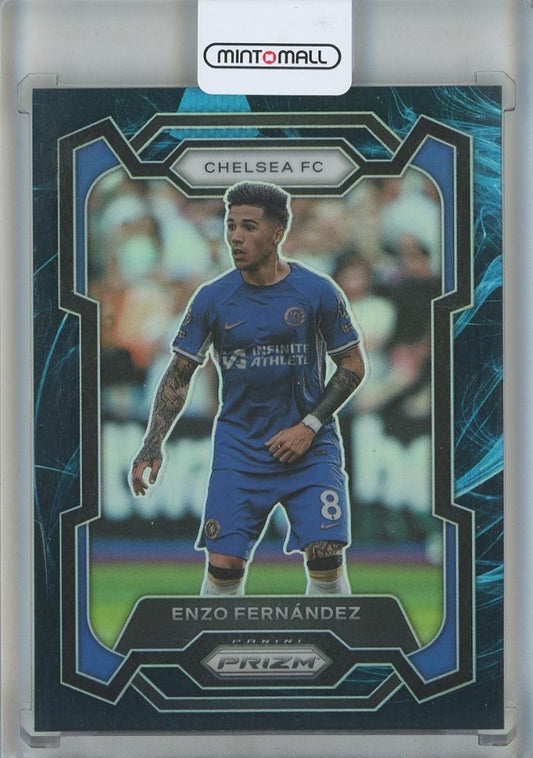 2023-24 Panini Prizm English Premier League Enzo Fernandez Prizms Genesis #197 trading card Chelsea FC