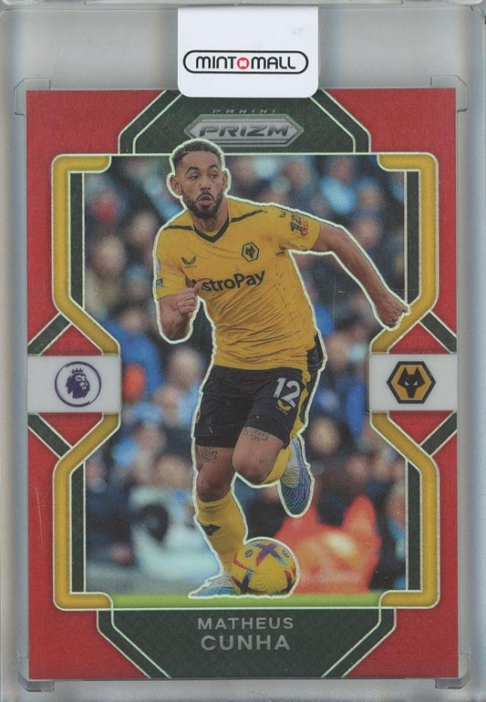 2022-23 Panini Chronicles English Premier League Matheus Cunha Red card numbered 20140 out of 99 Wolverhampton Wanderers