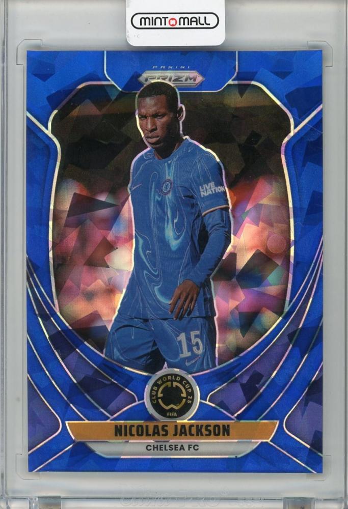 2025 PANINI PRIZM FIFA CLUB WORLD CUP Nicolas Jackson Blue Ice Prizms trading card #71124/175 ChelseaFC