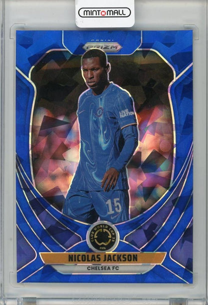 2025 PANINI PRIZM FIFA CLUB WORLD CUP Nicolas Jackson Blue Ice Prizms trading card #71124/175 ChelseaFC