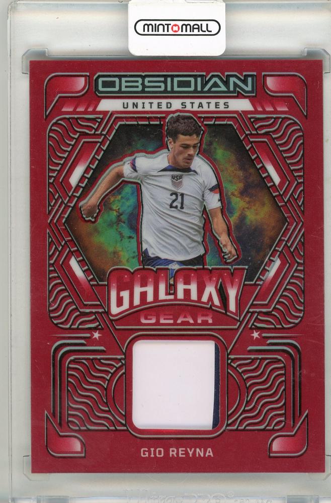 2022-23 Panini Obsidian Gio Reyna Galaxy Gear Relic trading card serial number 3 of 8