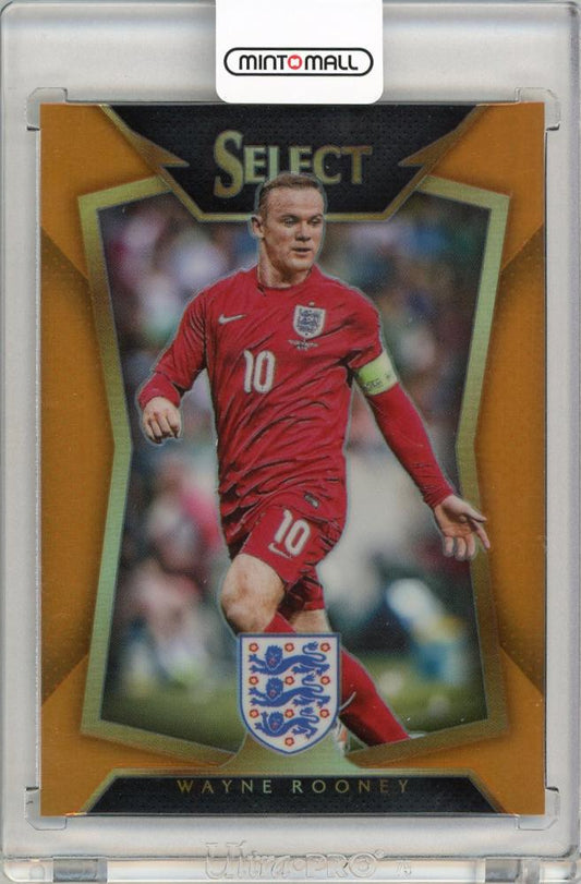 2015-16 Panini Select Soccer Wayne Rooney Orange Prizm card numbered 066 out of 140 from England