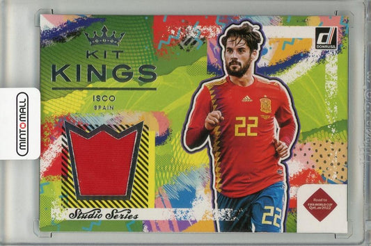 2021-22 PANINI DONRUSS Isco KIT KINGS #KK patch trading card featuring Spain football player Isco