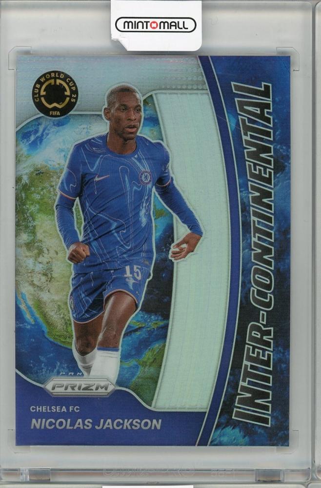 2025 Panini Club World Cup trading card featuring Nicolas Jackson of Chelsea FC Inter-Continental