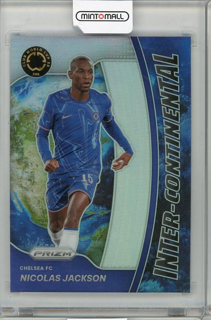 2025 Panini Club World Cup trading card featuring Nicolas Jackson of Chelsea FC Inter-Continental