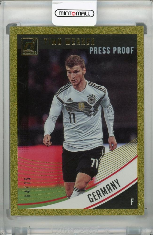 2018-19 Donruss Germany Timo Werner Base Gold parallel card numbered 64 out of 75