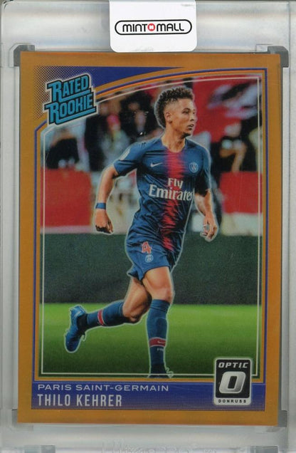 2018-19 Donruss Paris Saint-Germain Thilo Kehrer Base Optic Rated Rookie Orange Parallel card number 52 of 99