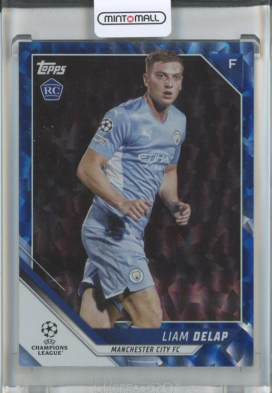 2021-22 Topps UEFA Champions League Liam Delap Icy Blue Foil rookie card serial number 41 out of 99
