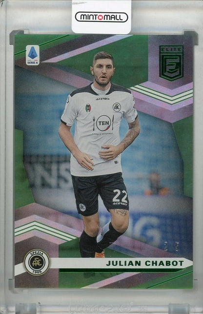 2020-21 Panini Chronicles Spezia Calcio Julian Chabot Elite Serie A Green parallel card numbered 2 of 5