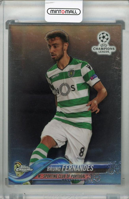 2017-18 Topps Chrome UEFA Champions League Bruno Fernandes Base trading card from Sporting Club of Portugal