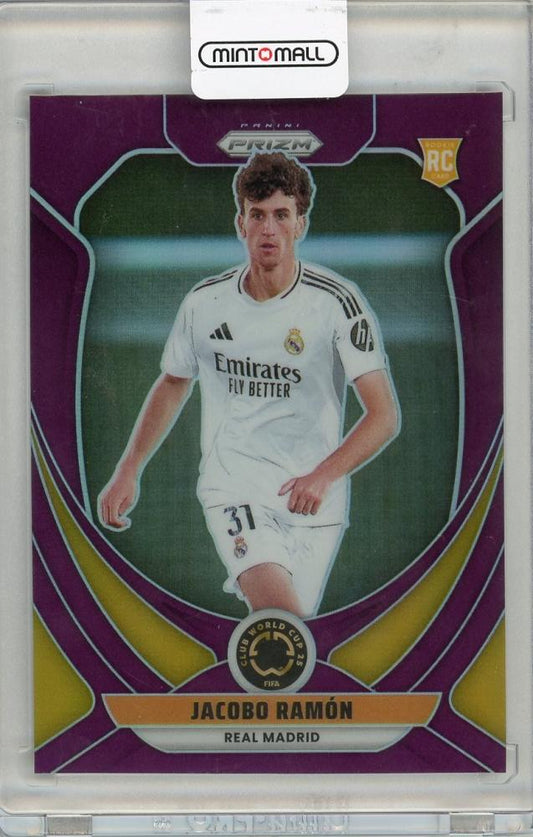 2025 PANINI PRIZM CLUB WORLD CUP Jacobo Ramon Purple Prizm card #166083/125 Real Madrid mint condition