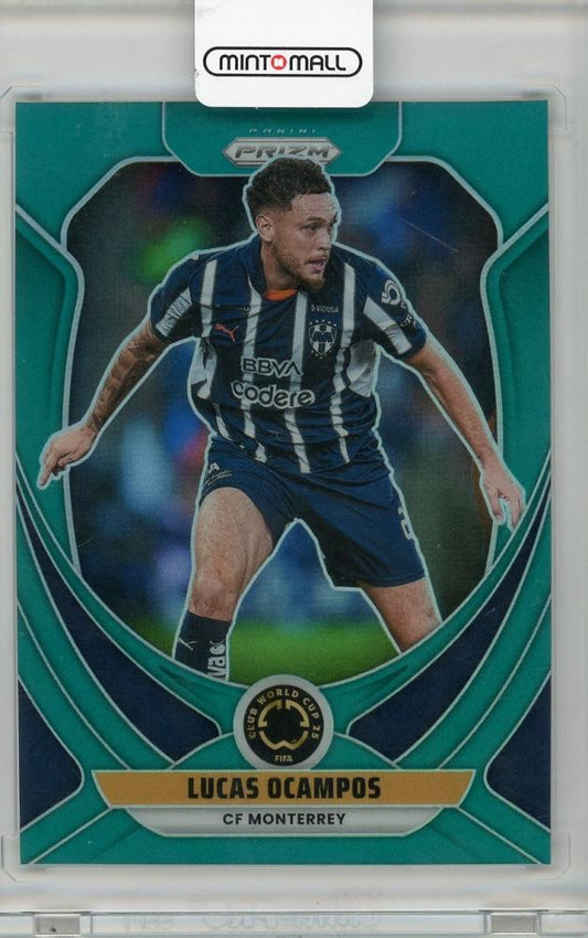 2025 PANINI PRIZM CLUB WORLD CUP Lucas Ocampos Teal Prizms serial #6230/99 trading card from Monterrey