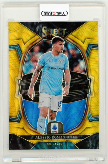 2022-23 Panini Select Serie A football card of Alessio Romagnoli, Terrace Gold Parallel 7 of 10, SS Lazio