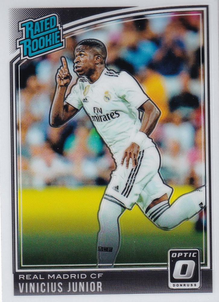 2018-19 Panini Donruss Real Madrid CF Vinicius Junior Base Optic trading card