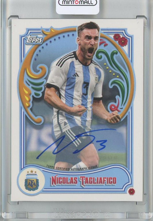 2023 TOPPS Team Set Argentina Fileteado Premium Hobby card featuring Nicolas Tacliafico autograph