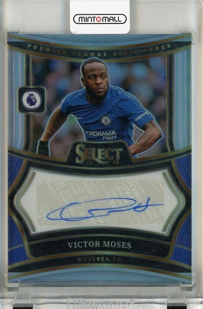 2024-25 Panini Select English Premier League Victor Moses Signatures Auto trading card number 17
