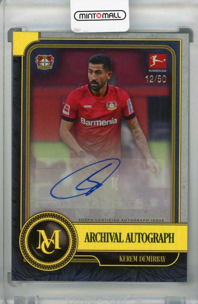 2019-20 Topps Museum Collection Bundesliga Bayer 04 Leverkusen Kerem Demirbay Gold Parallel autograph card