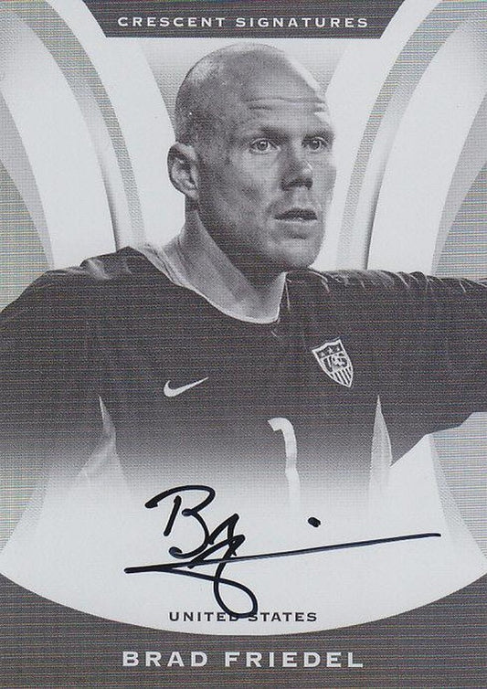 2017 Panini Nobility Brad Friedel autographed trading card with minor stain on back