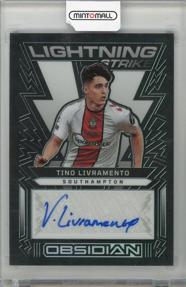 2022-23 PANINI OBISIDIAN Tino Livramento Auto trading card serial #LS-TLO195/199 from Southampton