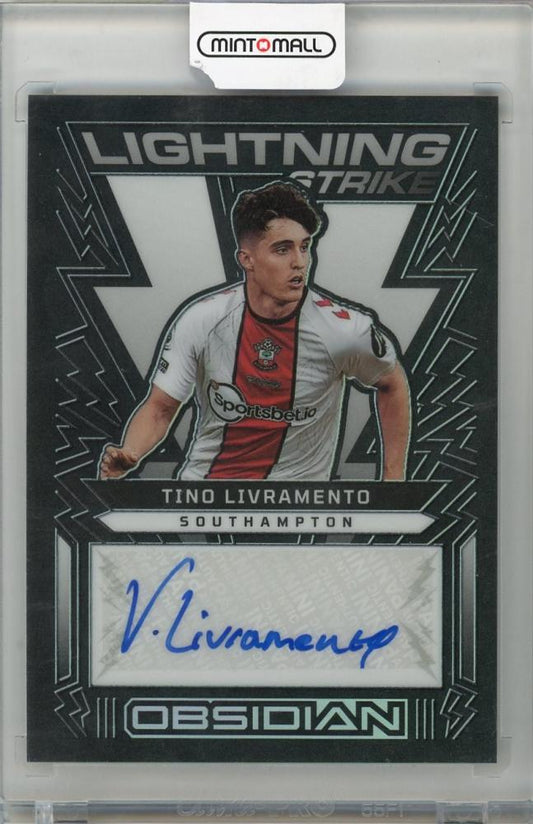 2022-23 PANINI OBISIDIAN Tino Livramento Auto trading card serial #LS-TLO195/199 from Southampton