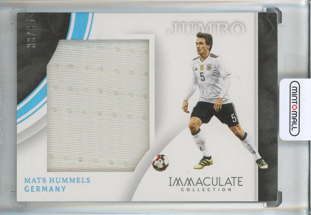 2017 Panini Immaculate Collection Mats Hummels Jumbo Memorabilia Blue card serial JMMH33/35 from Germany