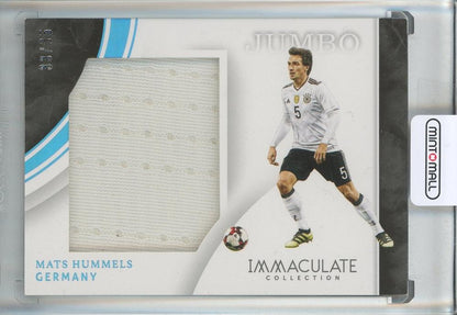 2017 Panini Immaculate Collection Mats Hummels Jumbo Memorabilia Blue card serial JMMH33/35 from Germany